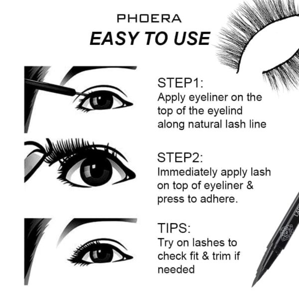 Kit de Cils en Vison Synthétique 9D et Eye-liner adhésif – Image 3