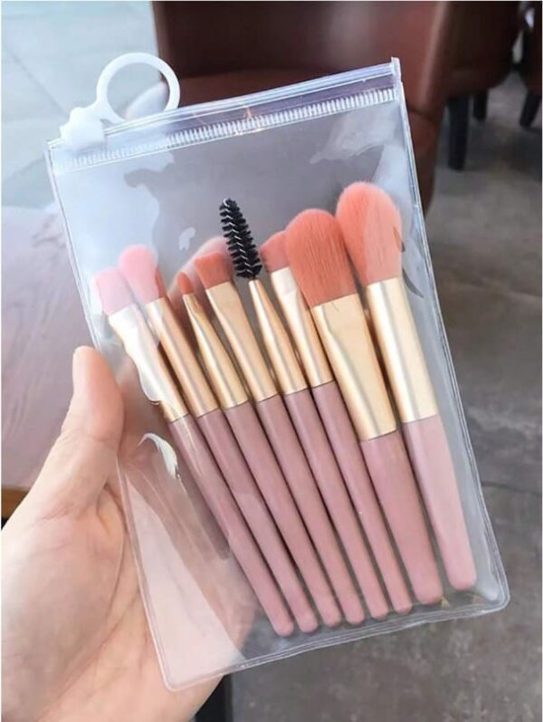 8 Pièces, Ensemble de Pinceaux de Maquillage Rose,