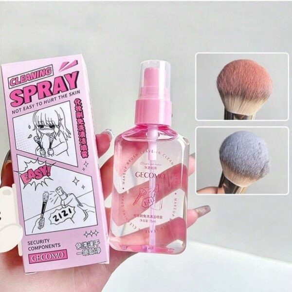 75ml Spray de nettoyage sans lavage pour pinceaux de maquillage, solution de nettoyage pour outils de maquillage à séchage rapide – Image 4