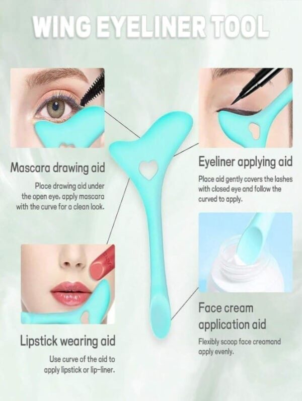 4 Pièces de Pochoirs d'eye-liner de Maquillage Multifonctionnels – Image 3