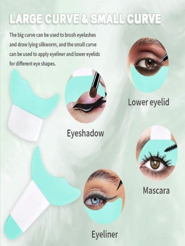 4 Pièces de Pochoirs d'eye-liner de Maquillage Multifonctionnels – Image 4