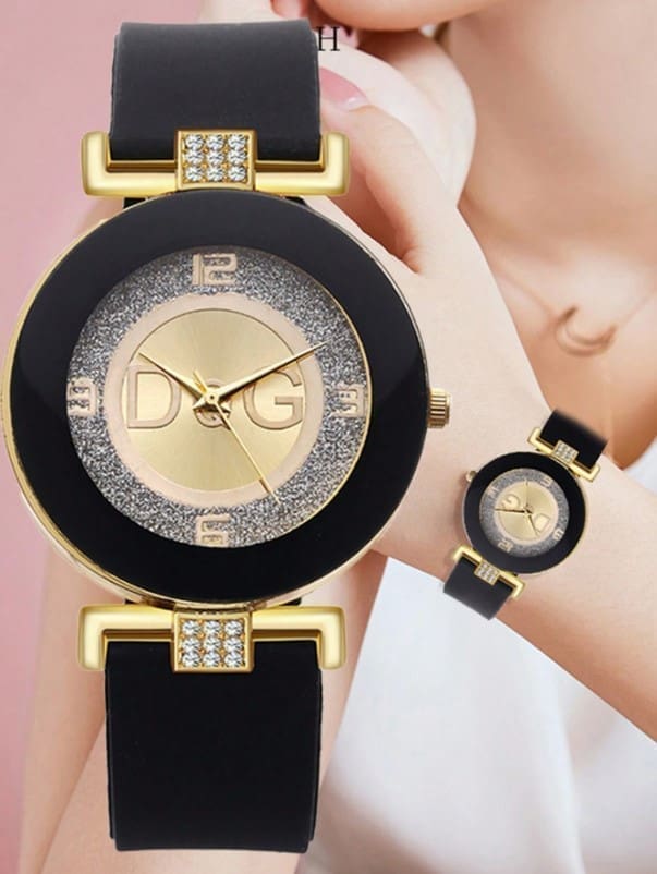 1 Montre-bracelet à Quartz pour femme avec Bracelet en Silicone 2 1 Montre-bracelet à Quartz pour femme avec Bracelet en Silicone