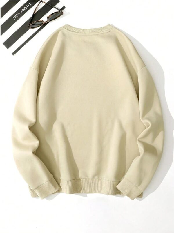 Sweat-shirt simple à col rond pour hommes – Image 3