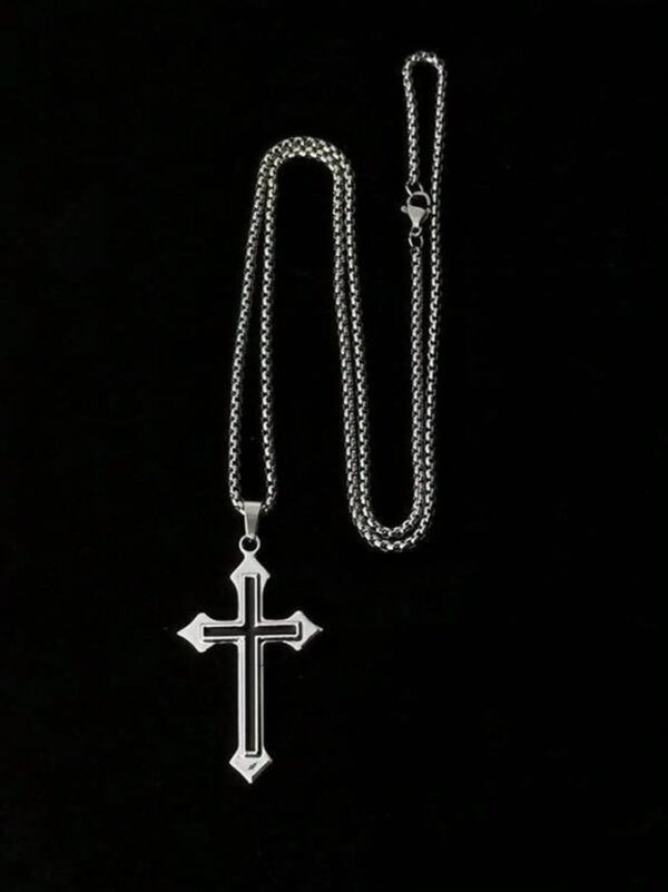 Collier Pendentif en acier inoxydable, chaîne à capuche unisexe, accessoire quotidien polyvalent – Image 4