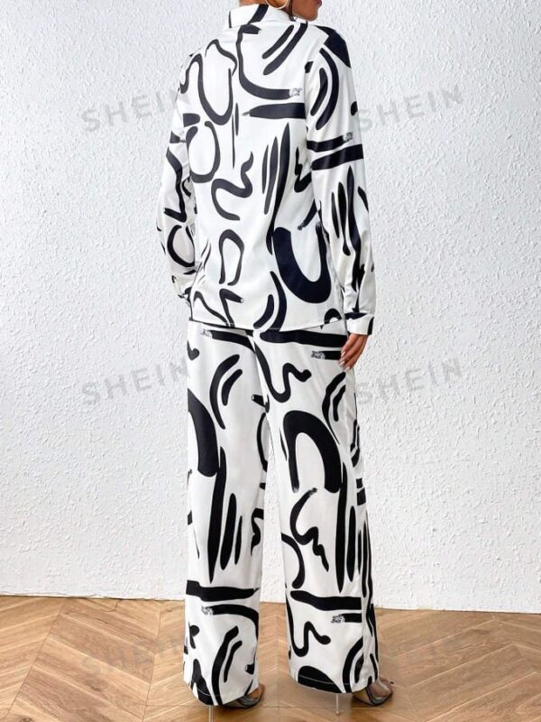 Chemise imprimée et pantalon large – Image 3