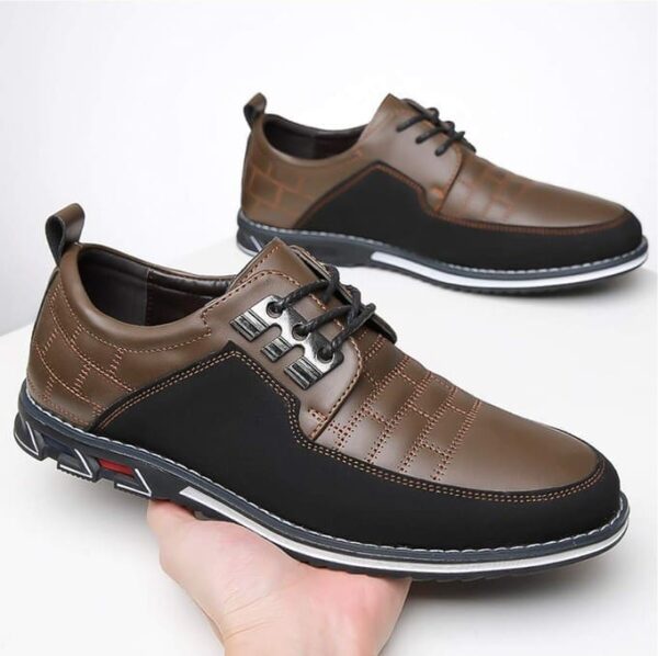 Chaussures de broderie à carreaux décontractées pour hommes – Image 7
