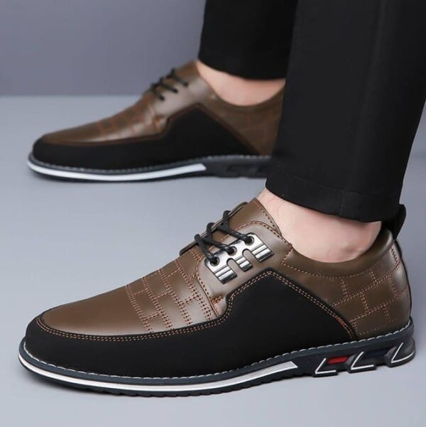 Chaussures de broderie à carreaux décontractées pour hommes – Image 8