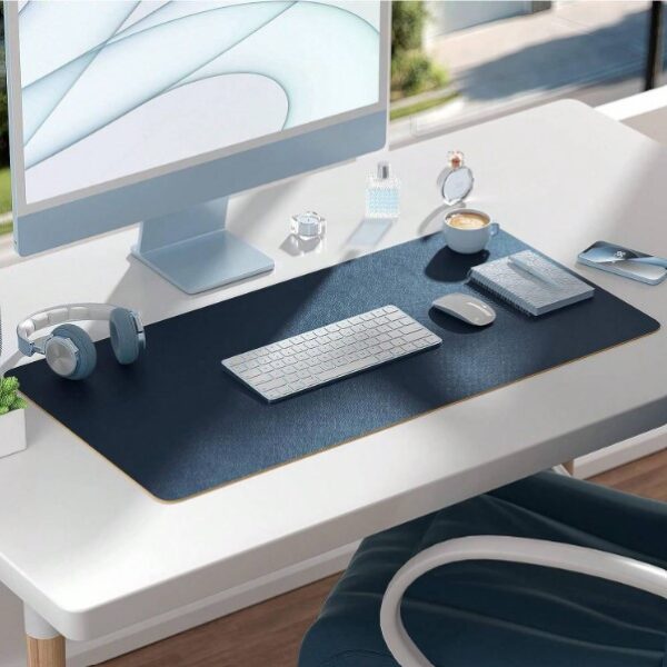 Tapis de souris, Protecteur de sous-main de bureau en cuir PU, tapis de table léger, – Image 7