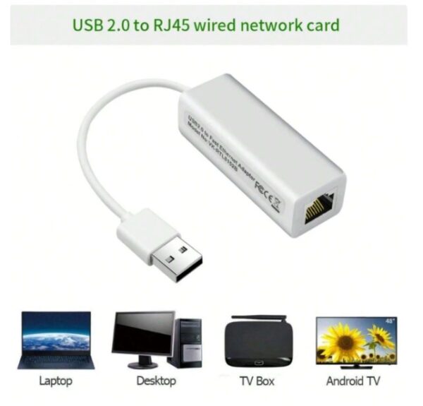 Lecteur gratuit USB 2.0 vers RJ45 carte réseau 10/100 Mbps – Image 8