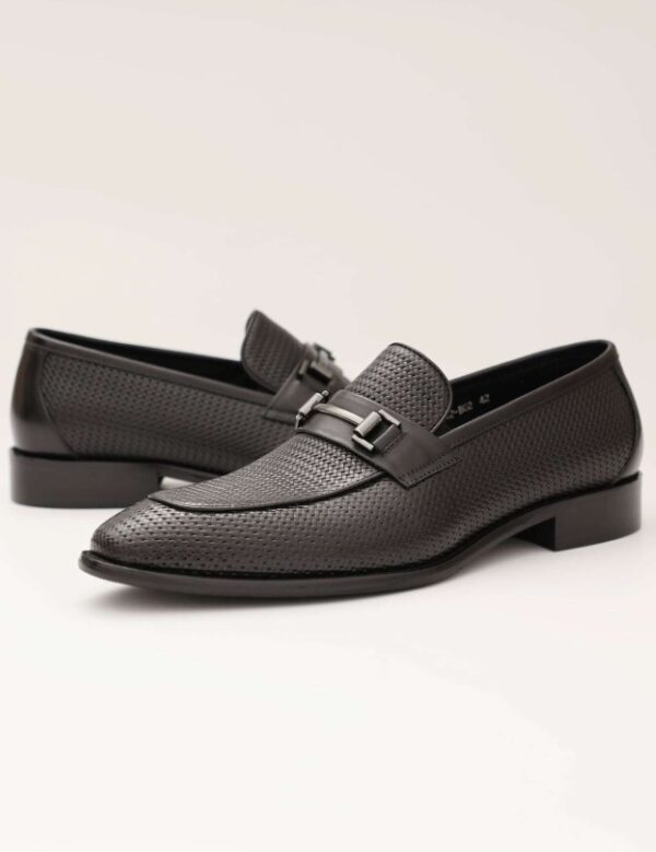 Mocassins amples en cuir véritable à enfiler pour hommes – Image 3