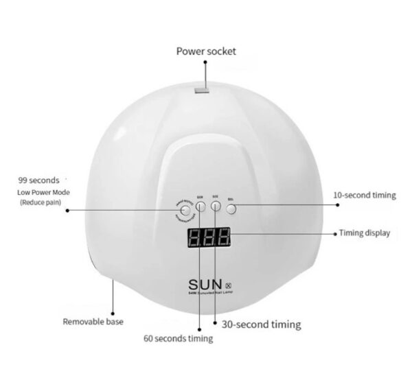 SUN X lampe à ongles 54W SUN X lampe à ongles 54W capteur Intelligent lampe à ongles Portable UV 11 juillet 2024 Kotazando