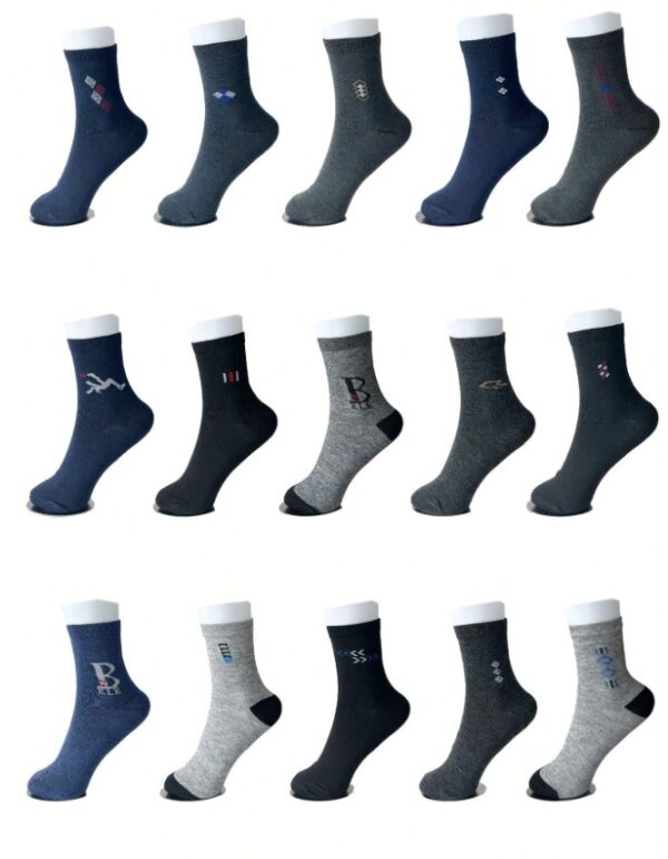 Chaussettes mi-mollet de couleur aléatoire pour hommes