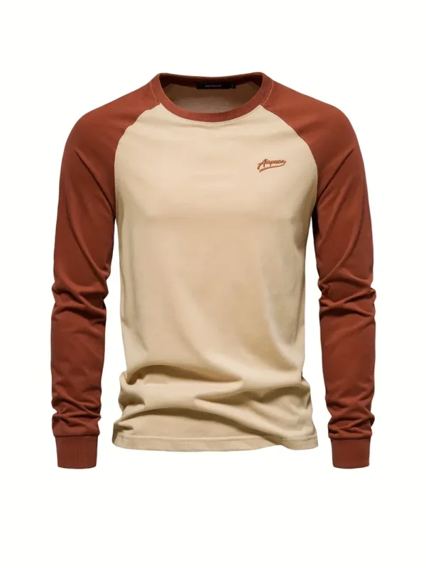 T-shirt à manches longues décontracté et confortable pour homme