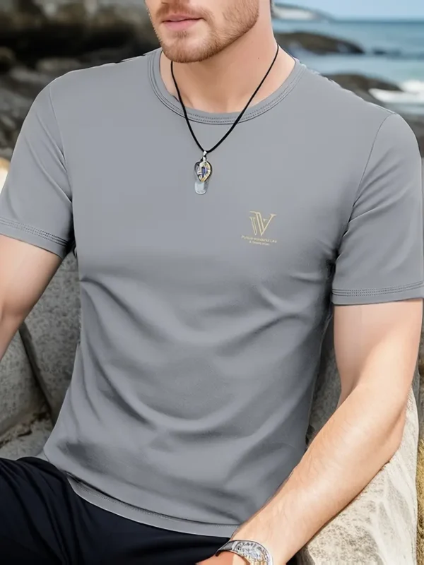 T-shirt d'été confortable en tricot pour homme
