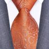 Ensemble de cravates Cravate à motif cachemire orange pour hommes de 8 cm juillet 11, 2024 Kotazando