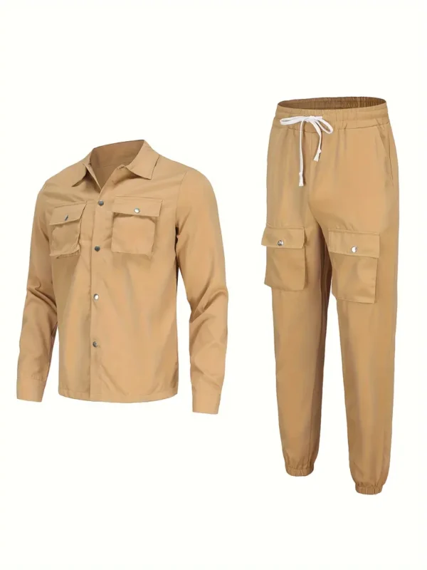 Ensemble décontracté deux pièces pour homme, style basique – Image 4