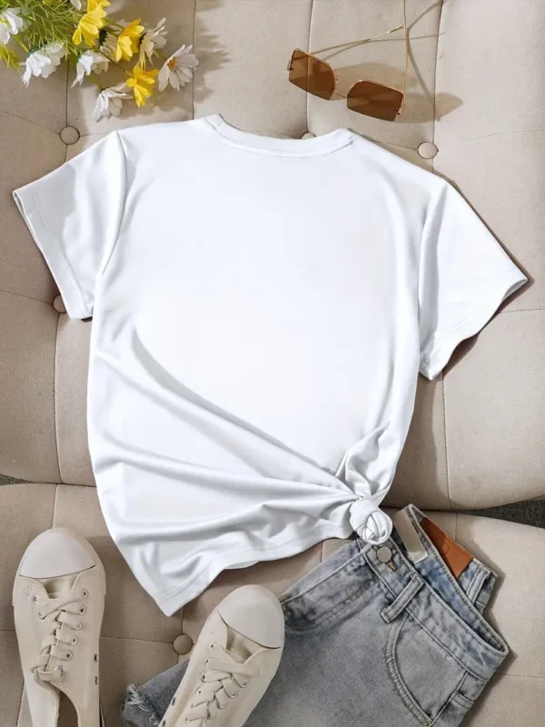T-shirt à col rond imprimé Faith Hope Love – Image 5