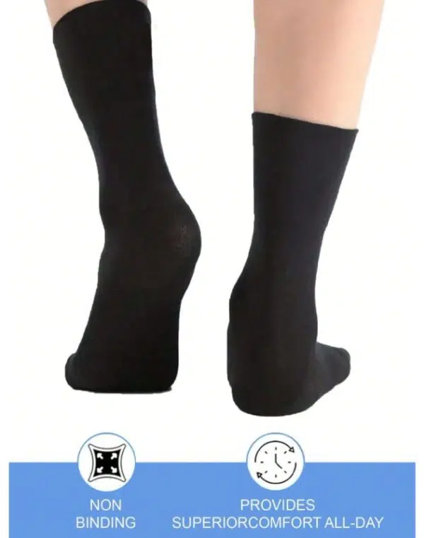 4 paires de chaussettes mi-mollet noires – Image 5