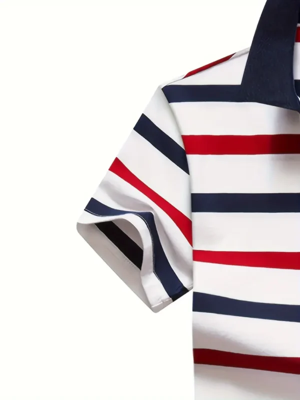 Chemise de golf rayée pour homme – Image 5