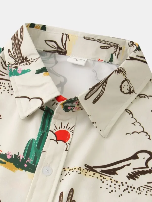 Nouveauté 2024, chemise décontractée à manches courtes à imprimé graphique pour homme – Image 5