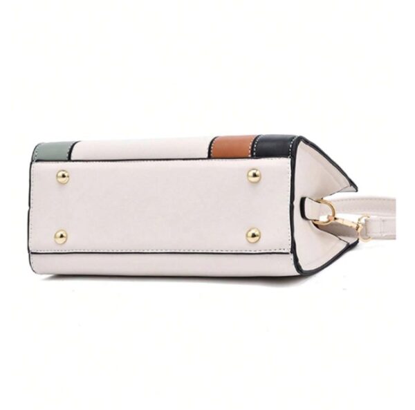 Sac à main rayé classique en cuir PU – Image 6