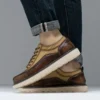 Chaussures Derby à bout ailé en cuir fendu tendance pour hommes Bottes basses à blocs de couleurs vintage pour hommes de grande taille septembre 4, 2024 Kotazando