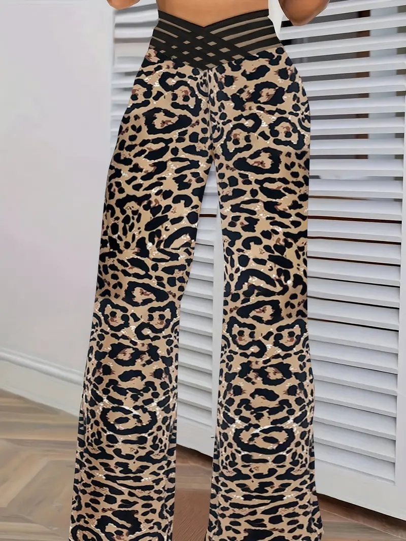 Pantalon large taille haute, pantalon ample décontracté pour le printemps et l'été, vêtements pour femmes 2 Pantalon large taille haute, pantalon ample décontracté pour le printemps et l'été, vêtements pour femmes