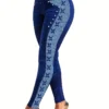 Pantalon tendance taille haute pour femme Leggings skinny en faux denim, leggings extensibles taille haute décontractés, vêtements pour femmes août 8, 2024 Kotazando