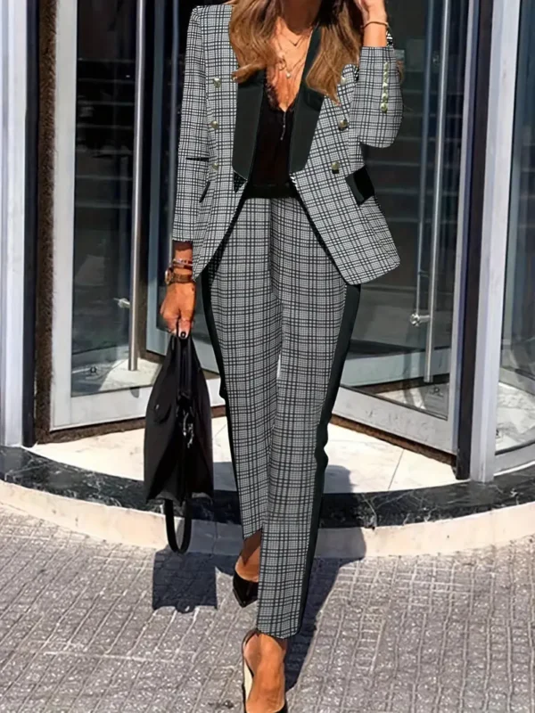 Ensemble deux pièces imprimé léopard, cardigan décontracté à manches longues et leggings moulants taille haute, vêtements pour femmes