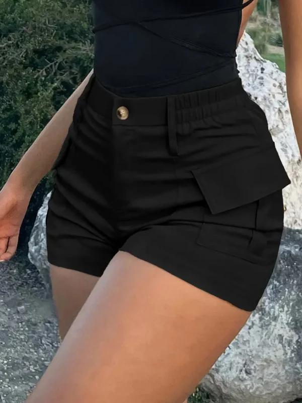 Short cargo taille haute avec poche à rabat Short cargo taille haute avec poche à rabat, short tendance pour les vacances pour le printemps et l'été, vêtements pour femmes août 11, 2024 Kotazando