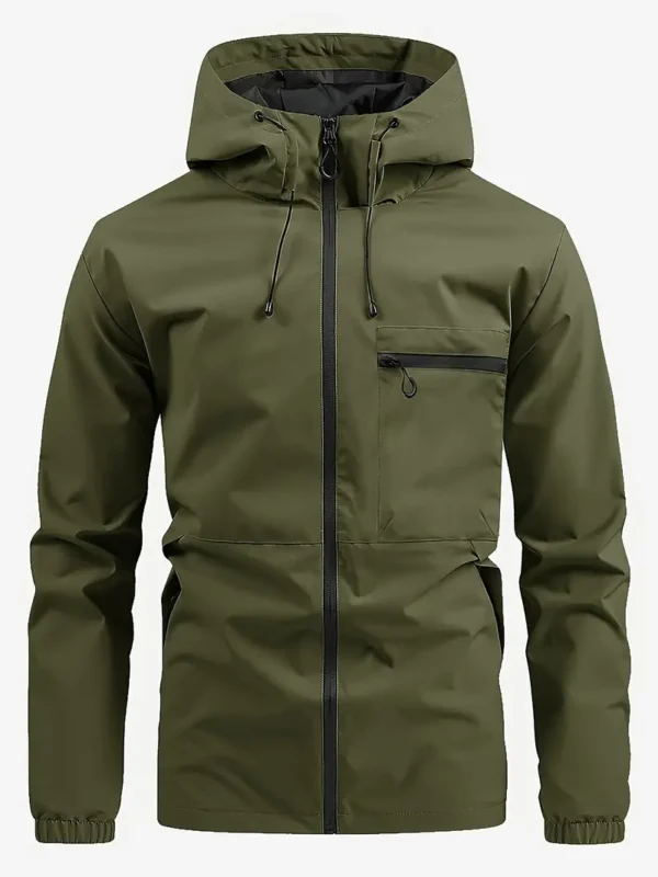 Jacket à capuche décontractée pour homme avec poches zippées