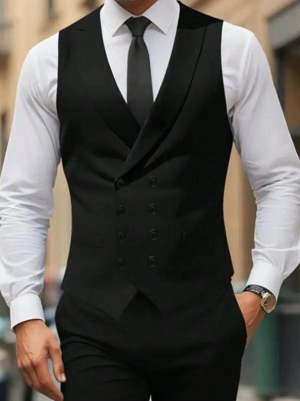 Gilet croisé pour homme sans chemise