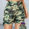 Short boutonné uni Y2K Short cargo imprimé camouflage, short décontracté taille haute boutonné sur le devant pour le printemps et l'été, vêtements pour femmes août 12, 2024 Kotazando