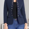 Blazer à col cranté et boutons sur le devant Veste croisée ouverte sur le devant, manteau tunique élégant à manches longues pour le printemps et l'automne, vêtements pour femmes août 14, 2024 Kotazando