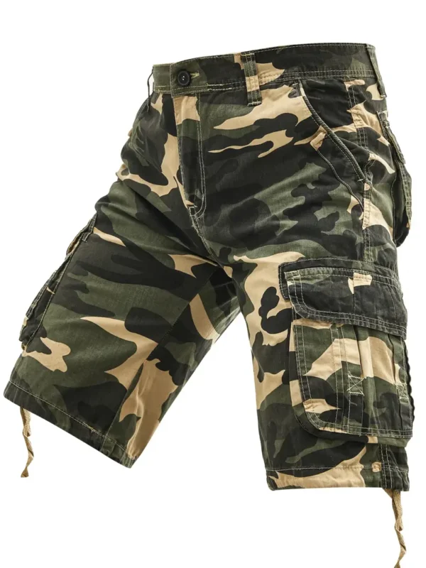 Short cargo imprimé camouflage pour homme pour l'été, short de sport d'extérieur tendance et décontracté
