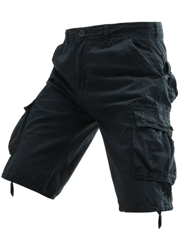 Short cargo ample en coton pour homme, coupe décontractée, avec poches latérales, pour les loisirs en plein air et le travail en été