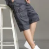 Short cargo ample à taille élastique avec poches latérales pour homme Short cargo ample à taille élastique avec poches latérales pour homme, motif camouflage décontracté, pour les loisirs en plein air et le travail en été août 15, 2024 Kotazando