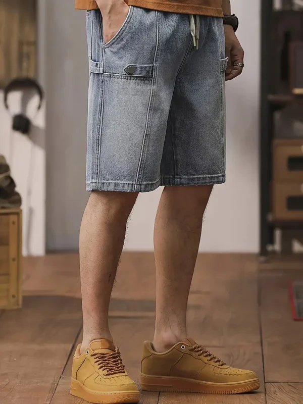 Short en jean ample uni pour homme avec poches Short en jean ample uni pour homme avec poches, jorts décontractés en coton mélangé avec cordon de serrage pour activités de plein air estivales août 16, 2024 Kotazando