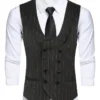 Gilet croisé pour homme sans chemise Gilet de costume croisé classique à rayures pour homme avec sangle arrière réglable août 18, 2024 Kotazando