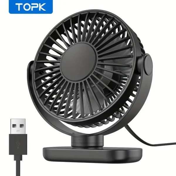 TOPK Mini ventilateur de bureau USB TOPK Mini ventilateur de bureau USB, rotation à 360 °, 3 vitesses avec flux d'air puissant 24 août 2024 Kotazando