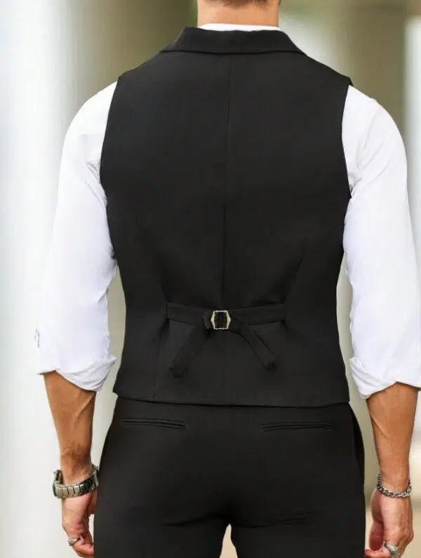 Gilet croisé pour homme sans chemise – Image 3