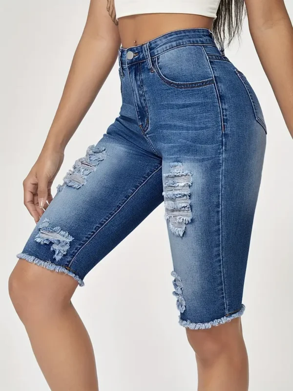 Short en jean déchiré longueur genou pour femme grande taille Short en jean déchiré longueur genou pour femme grande taille, style urbain, short en jean Bermuda 12 août 2024 Kotazando