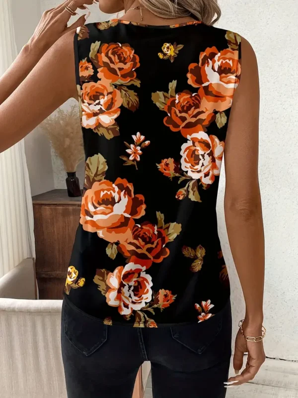 Débardeur à col en V à imprimé floral – Image 3