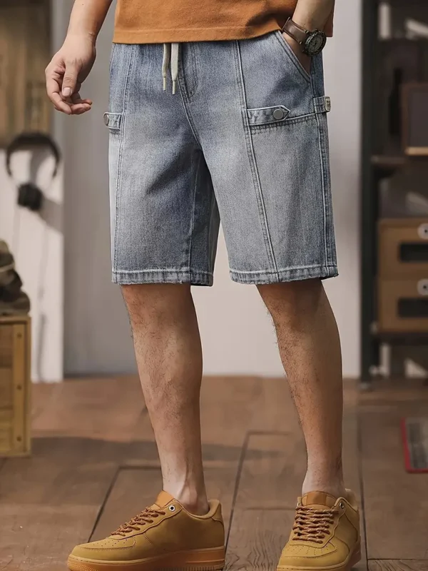 Short en jean ample uni pour homme avec poches Short en jean ample uni pour homme avec poches, jorts décontractés en coton mélangé avec cordon de serrage pour activités de plein air estivales août 16, 2024 Kotazando