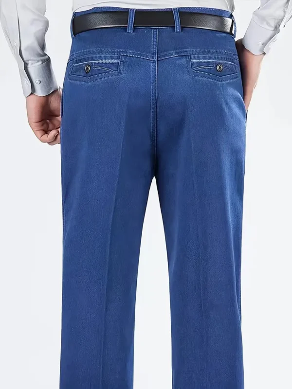 Pantalon en denim uni pour homme avec poches Pantalon en denim uni pour homme avec poches, jean décontracté en mélange de coton pour activités de plein air estivales 17 août 2024 Kotazando