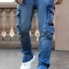 Pantalon en jean coupe régulière décontracté pour homme Pantalon cargo en denim multi-poches pour homme, pour l'extérieur août 18, 2024 Kotazando