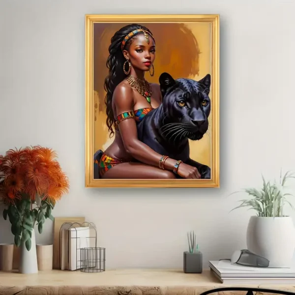 Impression de 40x50cm sur toile représentant une femme africaine moderne et un guépard Impression de 40x50cm sur toile représentant une femme africaine moderne et un guépard 25 août 2024 Kotazando