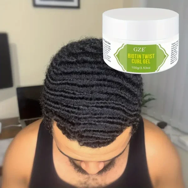 Gel coiffant hydratant GZE Biotin Twist Curl 100 g, Gel coiffant hydratant pour cheveux normaux pour une tenue flexible – Image 3