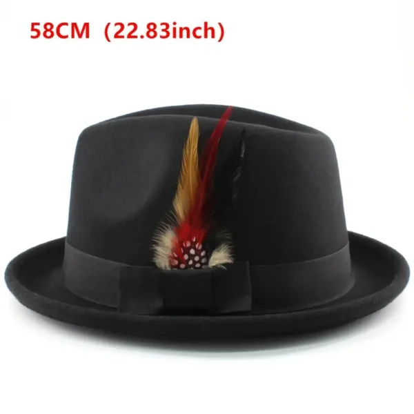 Chapeau à plumes de style britannique pour homme avec bord roulé Chapeau à plumes de style britannique pour homme avec bord roulé, Un cadeau attentionné pour les hommes d'âge moyen et les personnes âgées. 15 septembre 2024 Kotazando