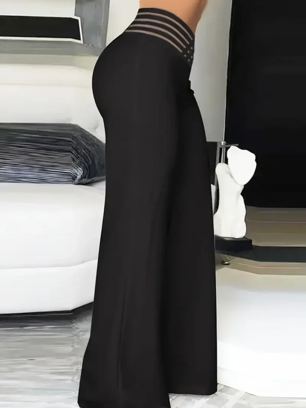 Pantalon large taille haute, pantalon ample décontracté pour le printemps et l'été, vêtements pour femmes – Image 4